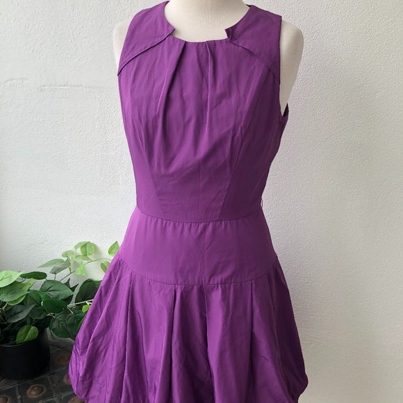 Cue Dresses & Skirts - CUE Purple Sleeveless Pleated Fit n Flare Dress Size 8 New w Tags RRP $249